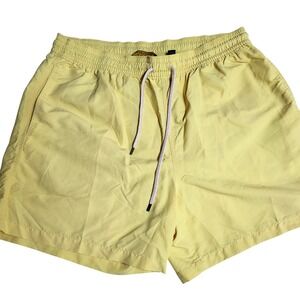 Polo Ralph Lauren Mens XL‎ Yellow Swim Trunks Mesh Lined Drawstring Pockets
